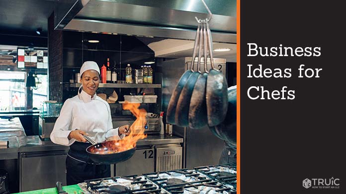 A chef working in a kitchen.