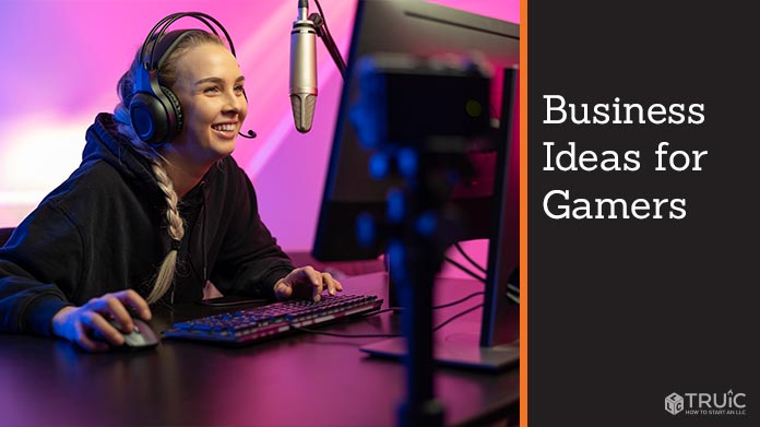 Women with a microphone playing video games.