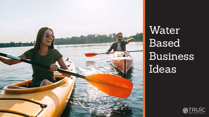 Man and woman kayaking.