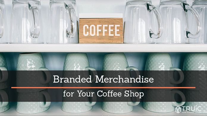 branded coffee mugs in a coffee shop