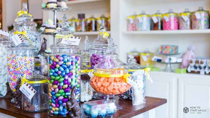 Candy displayed in a Candy Store
