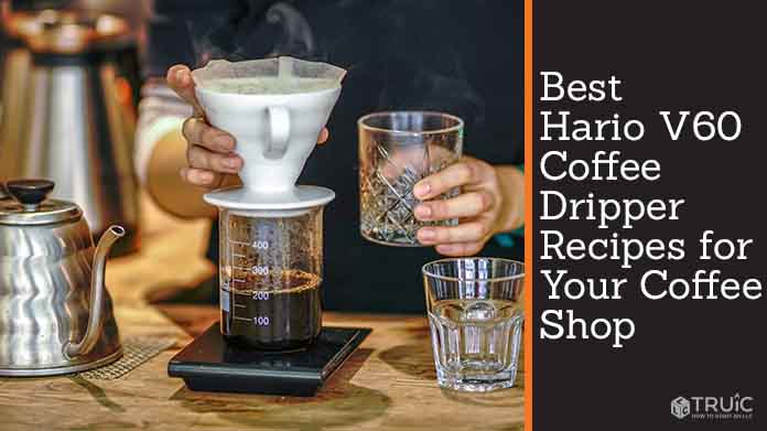 barista making a Hario V60 Dripper recipe in a coffee shop