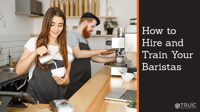 baristas being hired and trains in a coffee shop