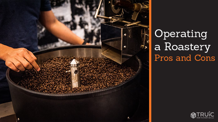 barista operating a roastery